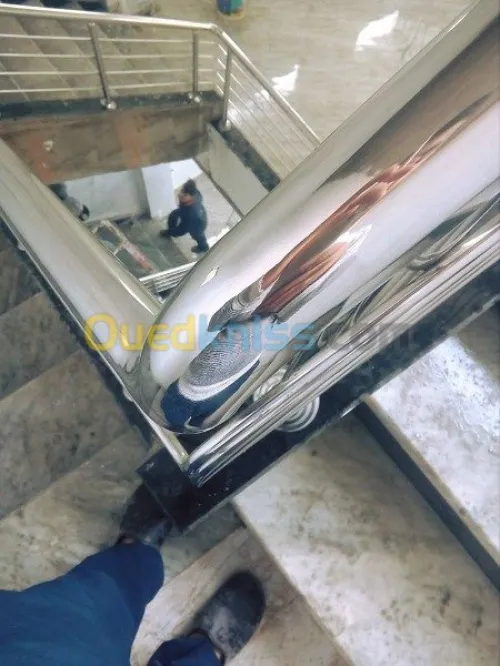 Rampe d'escalier en INOX