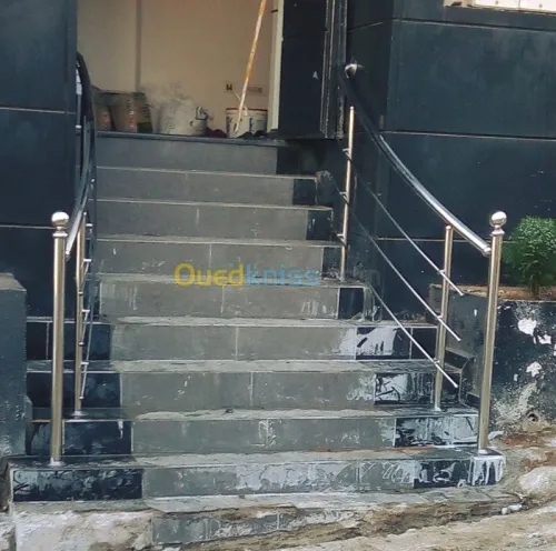 Rampe d'escalier en INOX