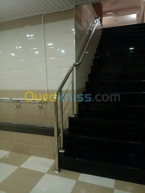 Rampe d'escalier en INOX