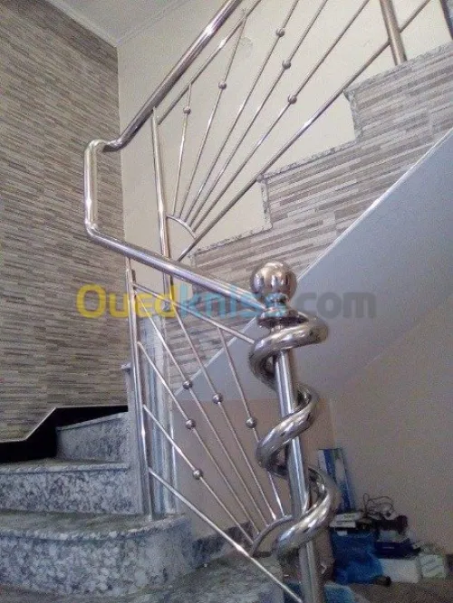 Rampe d'escalier en INOX