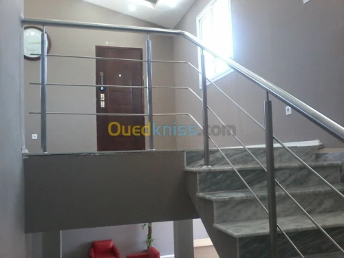 Rampe d'escalier en INOX