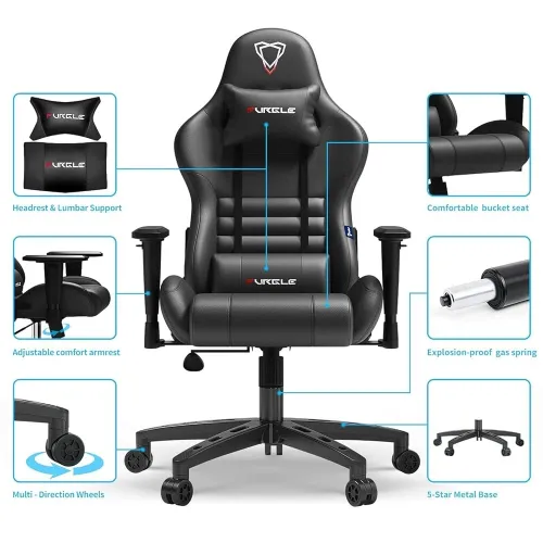Chaise siege gaming table furgle de bureau gaming ajustable pivotant