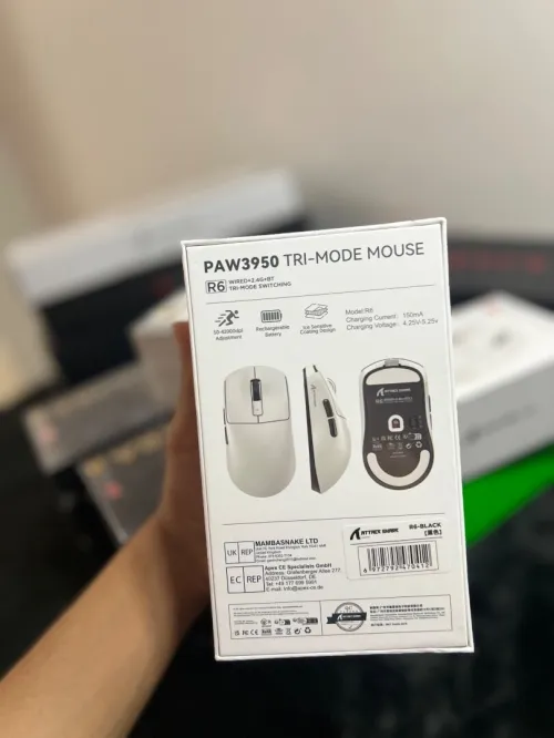 Attack Shark R6 39g | 8 kHz Wireless | Tri-Mode | 42K DPI