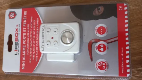 LIFEBOX Mini Alarme porte et fenêtre détection par séparation adhésif fourni