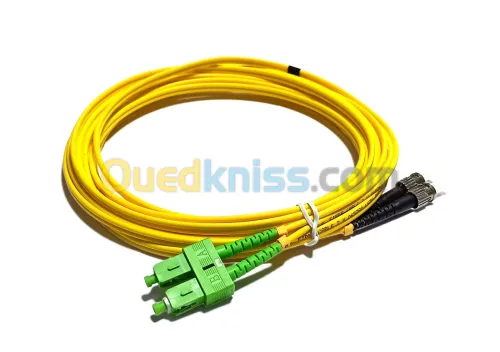Jarretière Fibre Optique, Singlemode, G657A2, Duplex, Jaune, 3.0mm, SC/APC- ST/UPC, LSZH DITECNET 