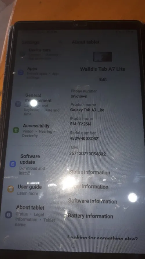 Samsung Tab a7 lite
