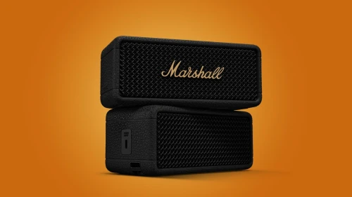 Marshall Emberton II Noir/Cuivre, Enceinte  sans fil -2 x 10 Watts -Bluetooth 5.1 -30h -Etanche IP67
