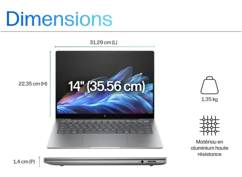 HP OmniBook X (14-fe0005ns), Snapdragon X Elite X1E-78-100, 32GB LPDDR5X 8448MHz, 1TB SSD, 14" 2.2K