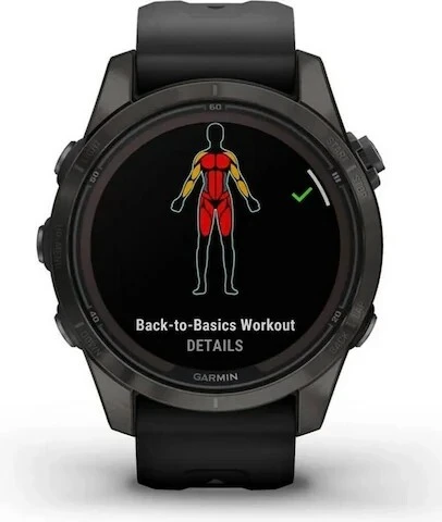 VENDU - GARMIN fēnix 7S Pro Sapphire Solar Edition Titane avec revêtement Carbon Gray DLC