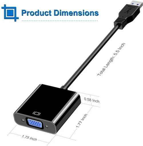 Adaptateur USb 3.0 To VGA et VGA & HDMI