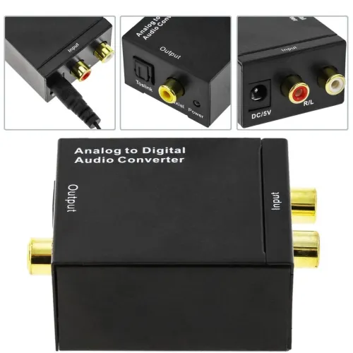 Convertisseur Optique Numérique To RCA Analogique(+ Jack 3.5) / Analogique RCA To Optique Numérique