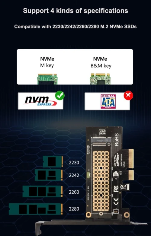 Catre PCI Express M 2 NVME Pro 