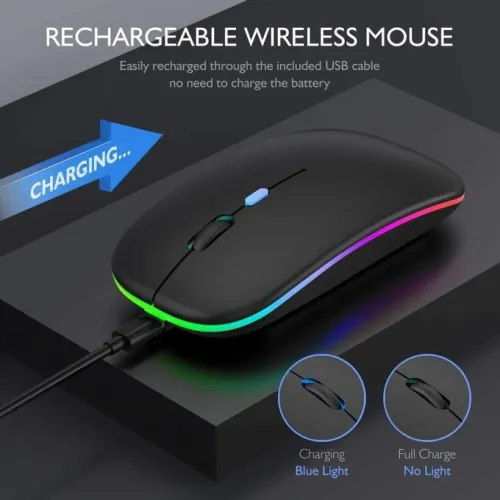 Souris Sans Fil Rechargeable LED W10 (H.C)