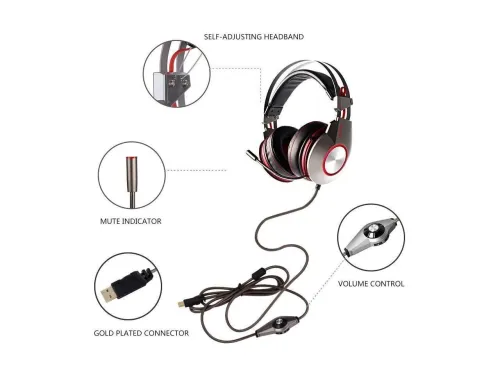 Casque GAMING + Microphone Port USB