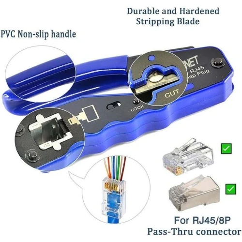 Pince a sertir Réseau Ethernet RJ45 SNAP PLUG & Connecteurs 