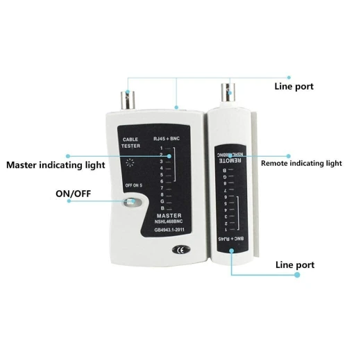 Testeur de Câble Réseaux RJ45 & RJ11