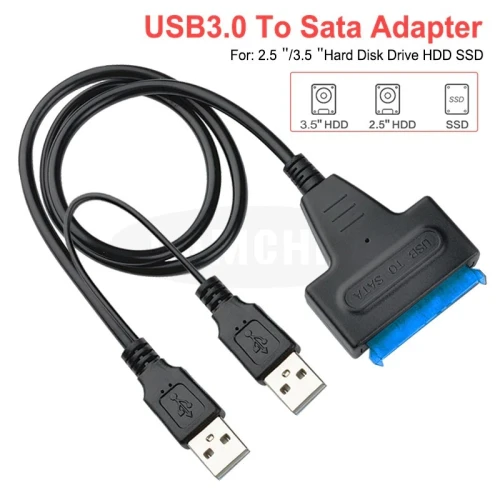 Cable Rack Externe Disque dur USB 2.0 / 3.0 +12 v
