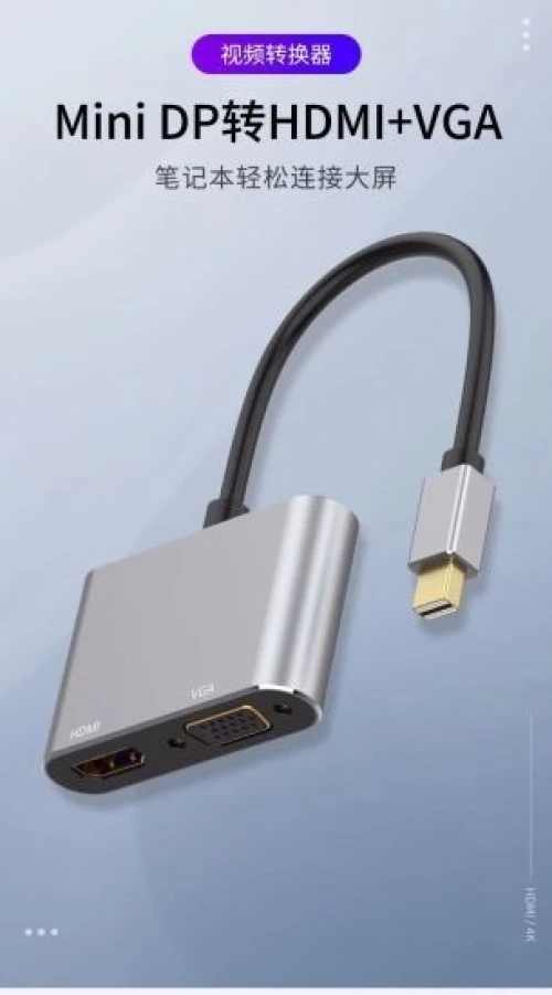 Adaptateur Mini Display Port To HDMI & VGA