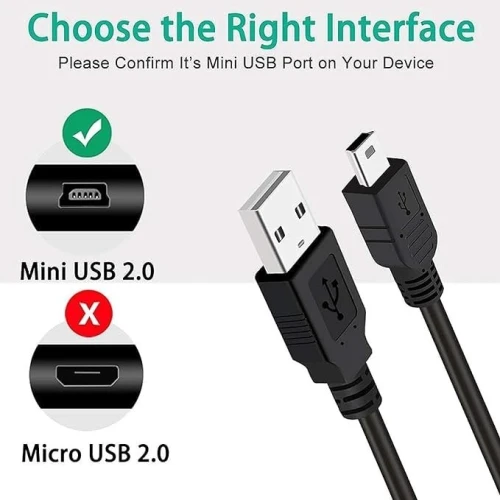 Cable USB Mâle to USB mini B