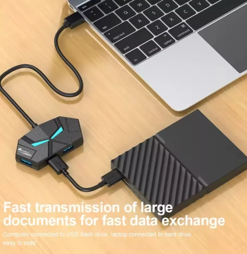 HUB USB 3.0 (4 ports)  Haute Vitesse 5 Gbit/s  RGB