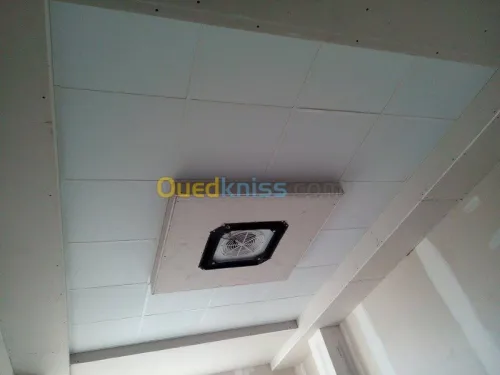 Faux plafond, Parquet revetement mural