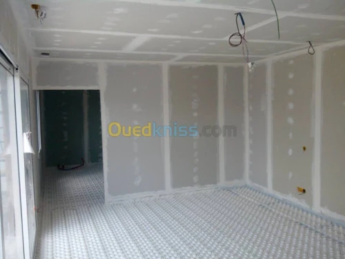 Faux plafond, Parquet revetement mural
