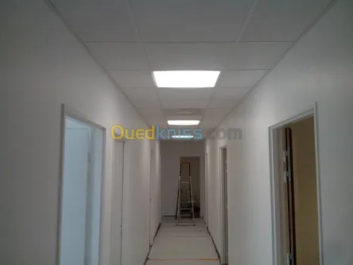 Faux plafond, Parquet revetement mural