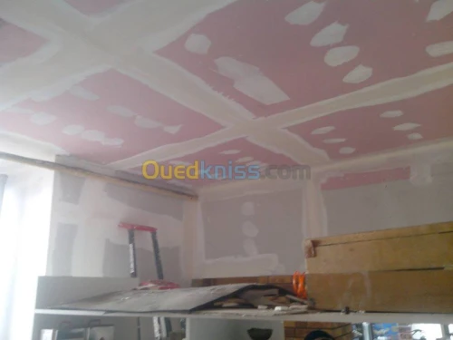 Faux plafond, Parquet revetement mural