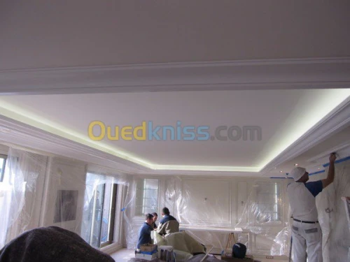 Faux plafond, Parquet revetement mural