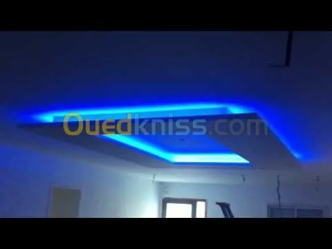 Faux plafond, Parquet revetement mural