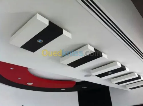 Faux plafond, Parquet revetement mural