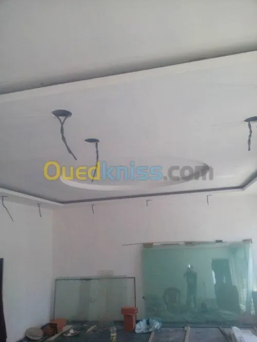 Faux plafond, Parquet revetement mural