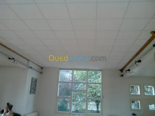 Faux plafond, Parquet revetement mural
