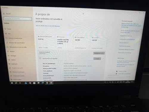 Lenovo ThinkPad i5-6300U (Tactile) - Pour pièces