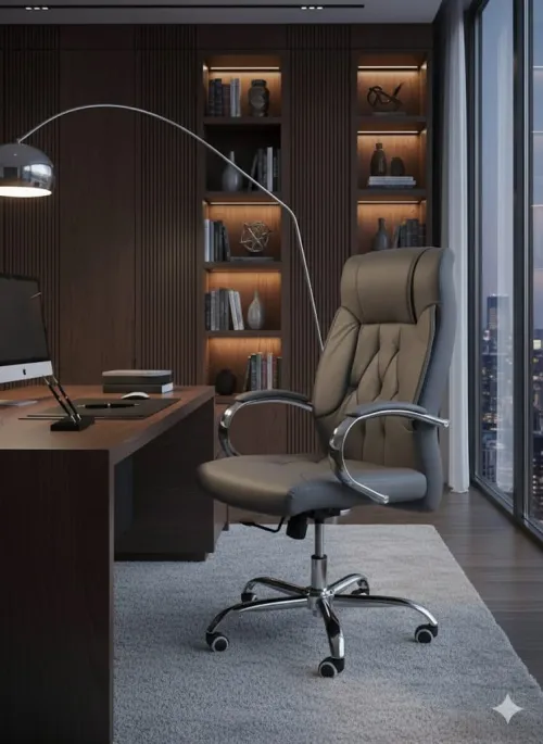 CHAISE EN CUIR ET CUIR  SYNTHETIQUE