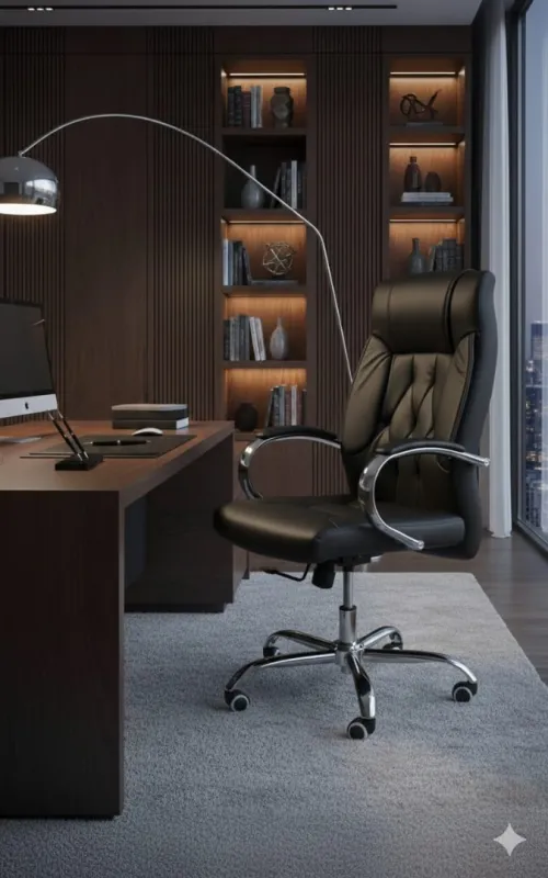 CHAISE EN CUIR ET CUIR  SYNTHETIQUE