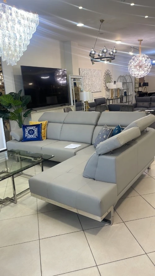 Salon L en similicuir