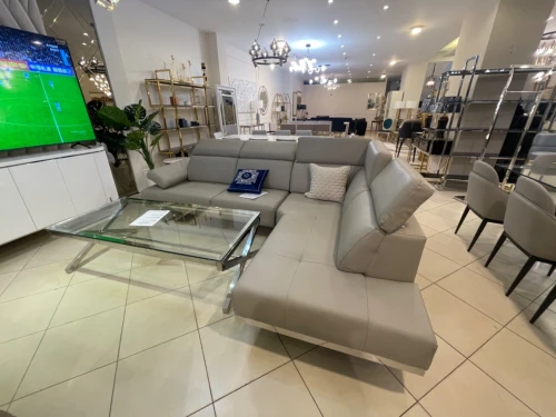 Salon L en similicuir