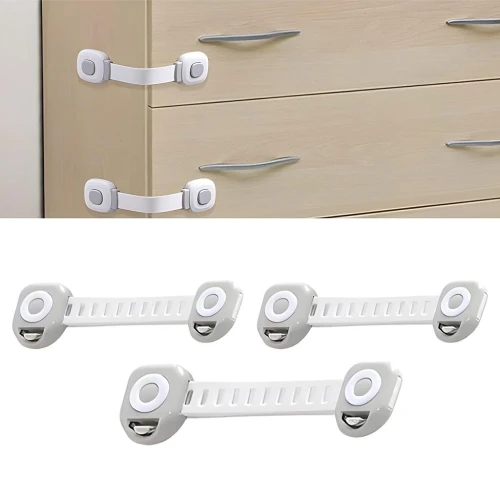 Verrous de Protection Enfant 3Pcs pour Électroménager et tiroirs