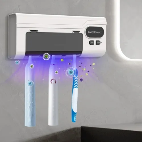 Porte-Brosses à Dents avec Stérilisation UV  5 Places Rechargeable