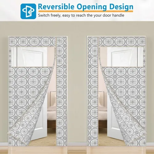 Rideau Isolant Porte  PVC Transparent et Protection Thermique
