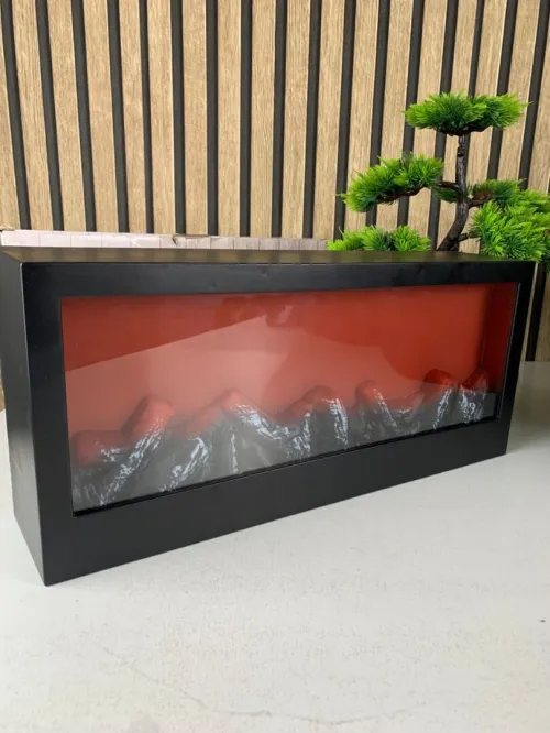 Cheminée Décorative LED avec Effet Flammes  Forme Rectangulaire
