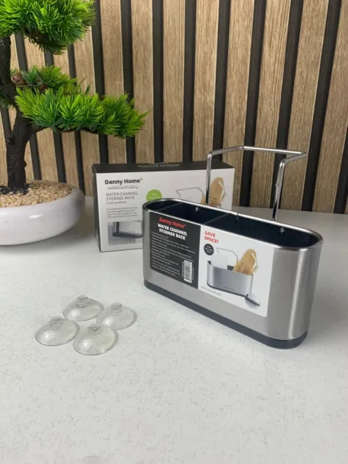 Porte-Éponge pour Évier en Acier Inox  Organiseur de Cuisine