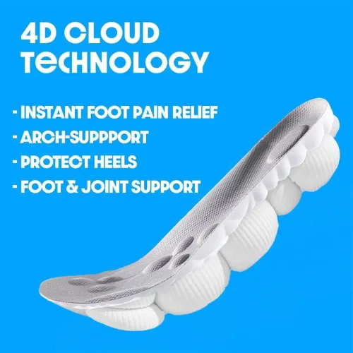 Semelles Orthopédiques Ultra Douces en Latex avec Technologie 4D