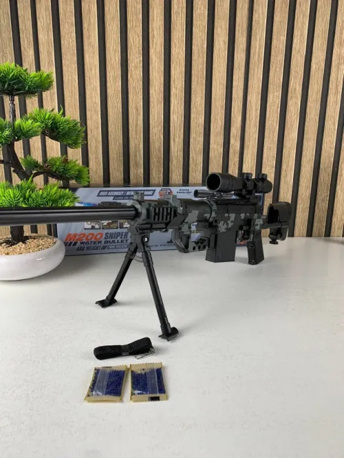 Sniper Jouet M200  Lanceur de Billes de Gel Automatique