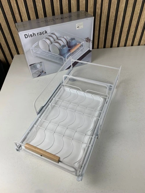 Égouttoir à Vaisselle avec Poignées en Bois  Design Élégant pour Cuisine