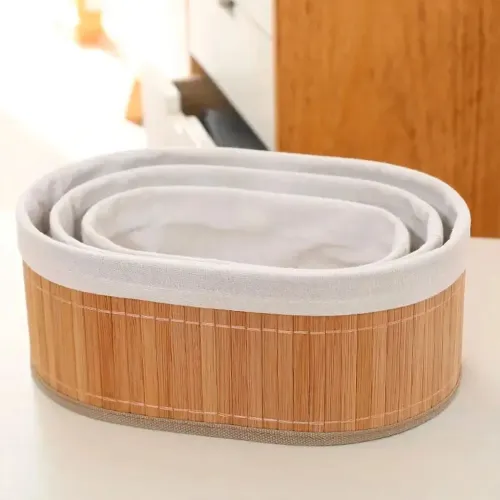 Paniers de Rangement en Bambou  Lot de 3 de haute qualité