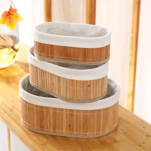 Paniers de Rangement en Bambou  Lot de 3 de haute qualité