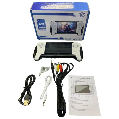 Console Portable X18  10000 + Jeux Classiques, Écran 4.3 - 2500mAh