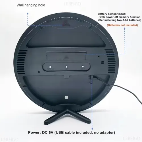 Horloge Murale Numérique LED  Écran Large avec Télécommande